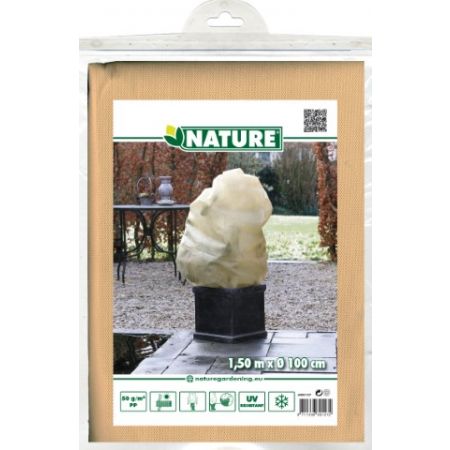 Winterabdeckhusse beige Ø˜Durchmesser 100cm x 1.5m