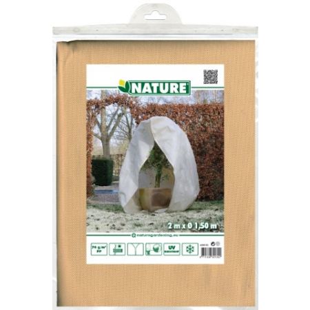 Winterabdeckhusse Reißverschluss beige Ø˜Durchmesser1.5m x 2m