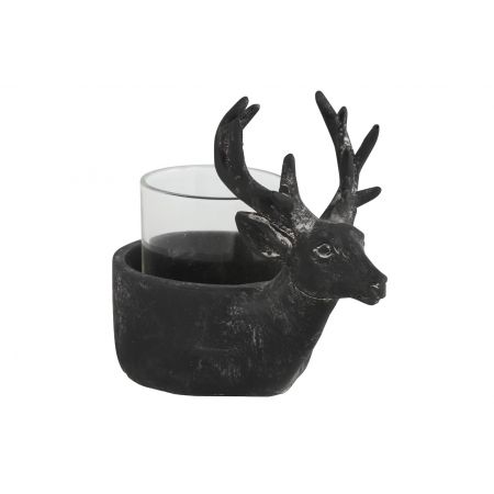Teelicht Milko L schwarz