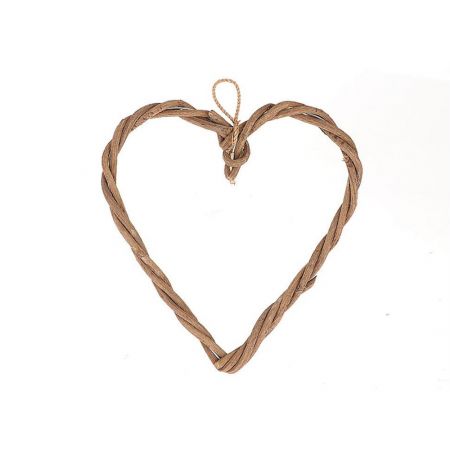 Hang. Heart Twisted l25.0w25.0h2.0 Nat. Brown