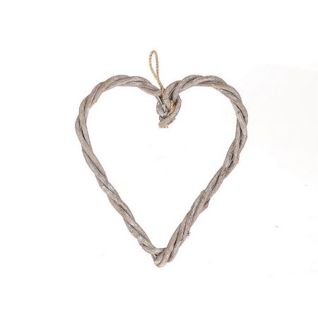 Hang. Heart Twisted l35.0w35.0h3.0 Frosted White