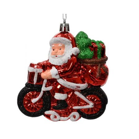 Ornament Weihnachtsmann L3B10H10cm rot/weiß