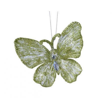 Ornament Schmetterling l10.5b9.5h0.2 Pistazie