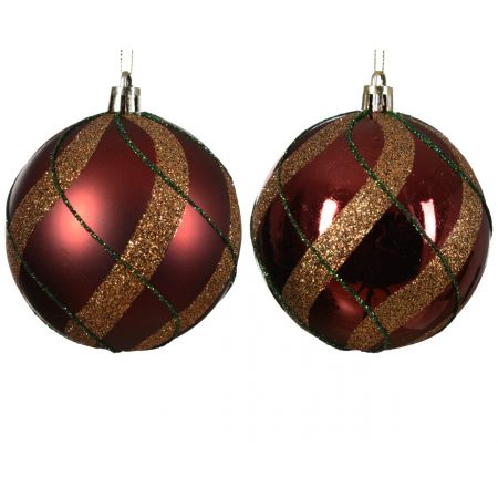 Weihnachtskugel d8cm obld verschiedene Arten