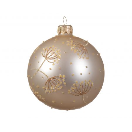 Weihnachtskugel Glas  D8cm Perle