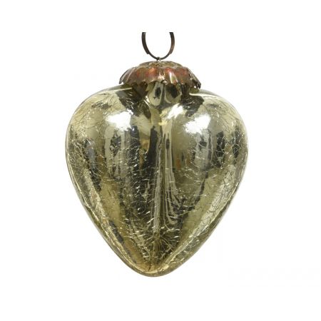 Weihnachtskugel Glas D7,5cm blond