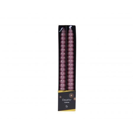 Tafel Kerze ????Twist D2,2h25cm 2ST Samtrosa