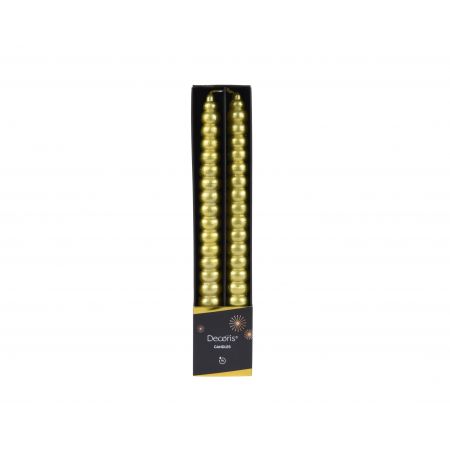 Tafel LED Kerze, D2,2,25 cm 2 Stück, hellgold