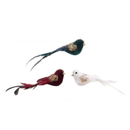 Ornament Schaumstoffvogel L5B5H24cm verschiedene Arten