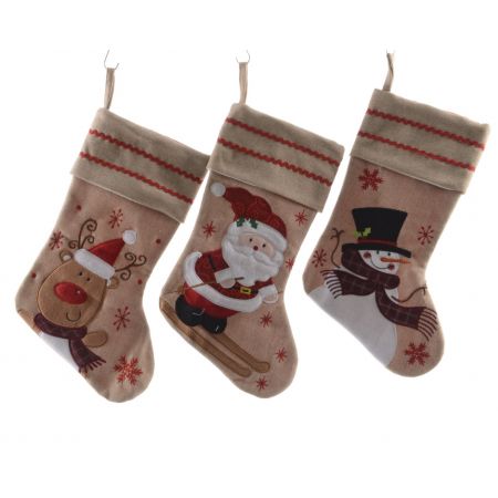 Weihnachtsstrumpf Wolle Fig. l45cm natur verschiedene Arten 