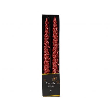 Tafel LED Kerze d2,2h25cm Weihnachten rot 2ST