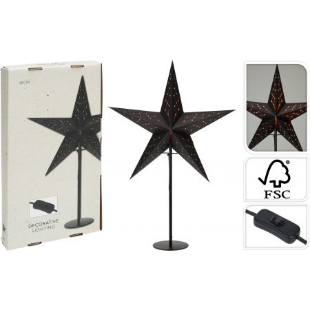 STERN AUF STAB 45CM SCHWARZ (FM)