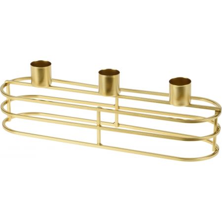 KERZENHALTER OVAL 3TASSEN 30X8CM C