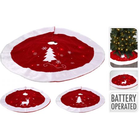 WEIHNACHTSBAUMROCK MIT LED 90CM 2SORT