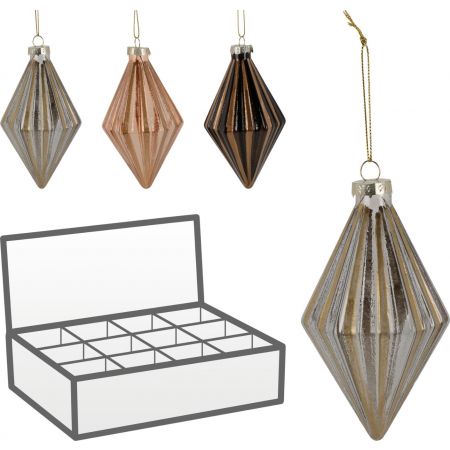 DIAMANT-HÄNGDEKO 12CM 3SORT