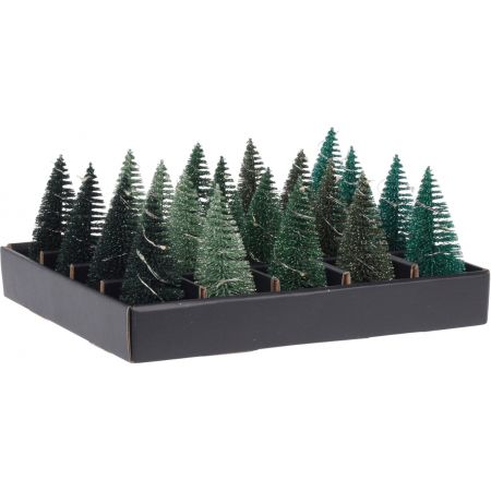 WEIHNACHTSBAUM GLITZER LED 10CM 3AS