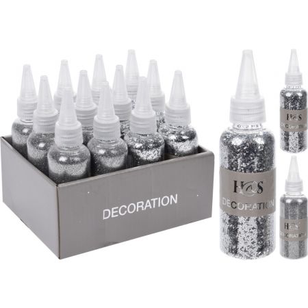 GLITZER SILBER IN DER FLASCHE 40GR