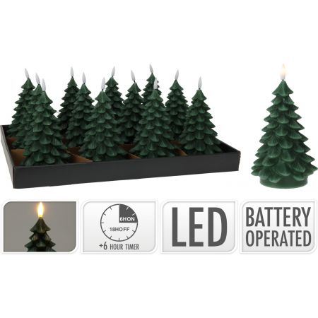 LED-KERZE WEIHNACHTSBAUM 17CM D GROE