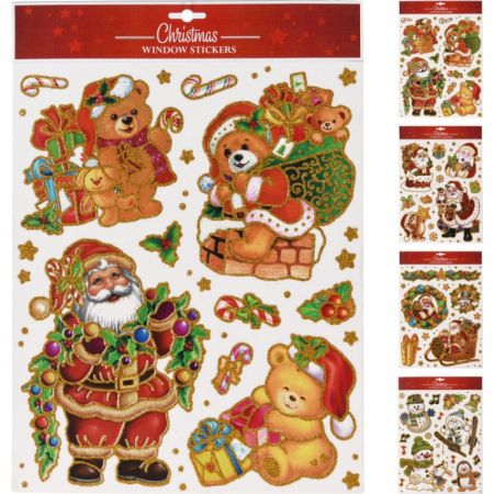 FENSTERAUFKLEBER WEIHNACHTEN 42X30 GOLD