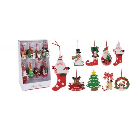 HÄNGDEKO WEIHNACHTEN 10CM 8SORT