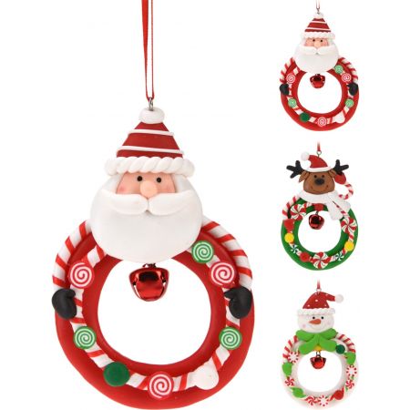 KRANZ MIT WEIHNACHTSFIGUREN 3SORT