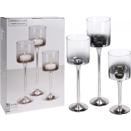 KERZENHALTER 3ER-SET IN SILBER