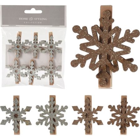 STÜCK SCHNEEFLOCKE 4CM 6STK