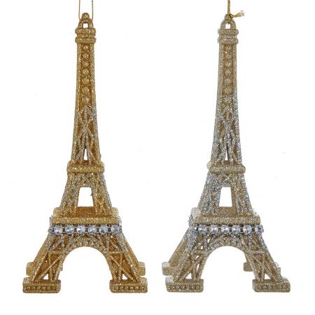 6.2"ACRYLIC GOLD & SILVER EIFFEL TO