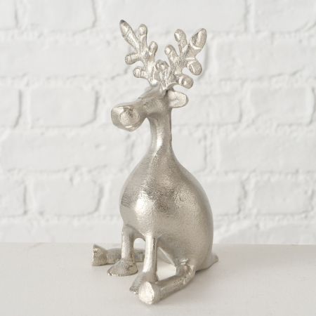 Figur Tarnow, Hirsch, H 16 cm, Aluminium, Schwarz