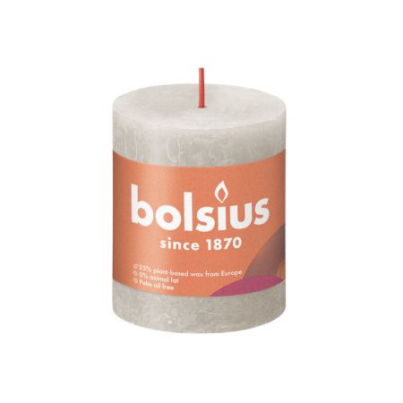 Rustik-Stumpenkerze 80/68 Sandy Grey  