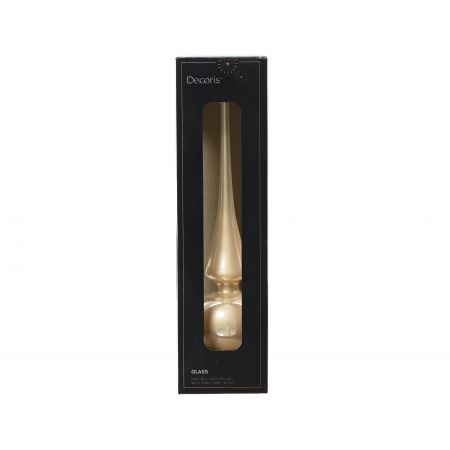 Spitze Glas d6h26cm glänzend perlmutt
