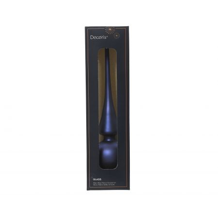 Spitze Glas d6h26cm matt nachtblau