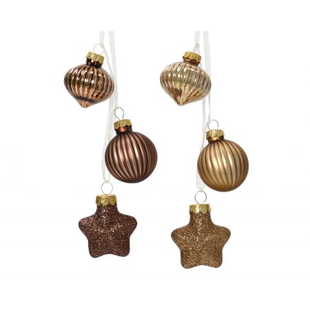 Ornament Glasfigur L3,5B4H11,5cm braun
