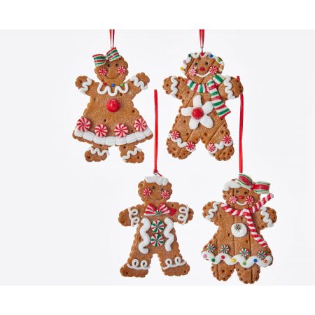 Kurt S. Adler 4"CLAYDOUGH GINGERBREAD BOY & GIRL