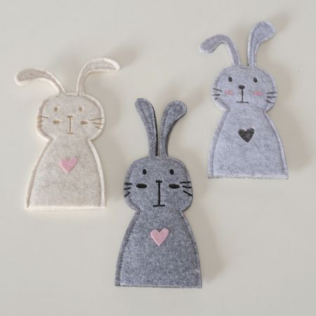 Eierwärmer Hoppy, 3-fach, Polyesterfilz, Hase, Nein, Uni