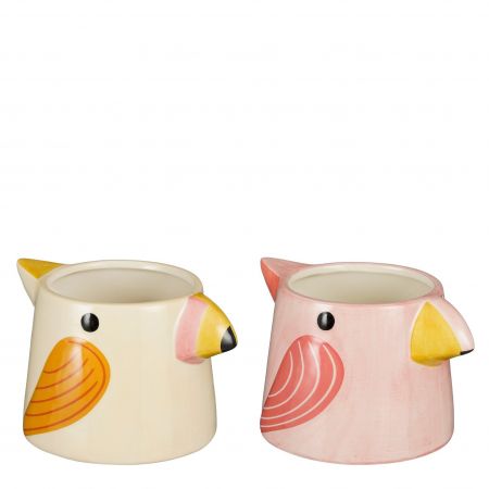 Topf gelb rosa 2-fach sortiert – L20xB15,5xH13cm