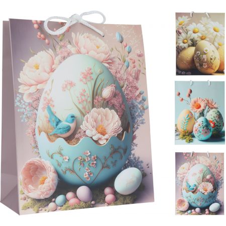 GESCHENKTÜTE EI 34CM 3ASS DESIG
