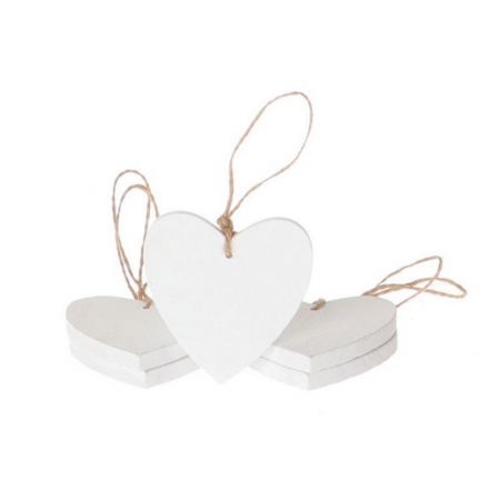 Hanger Essential Heart 5Pcs L-25 W-25 H-0.7 White Wash