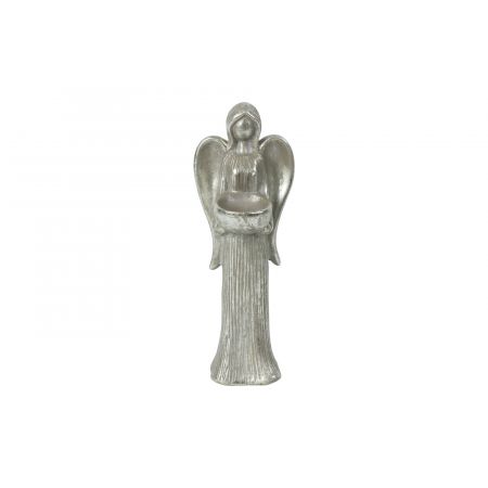 Theelichth Angel S zilver L11B10,7H32,5CM