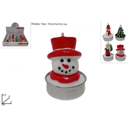 KERSTKAARS THEELICHT ASSORTIE