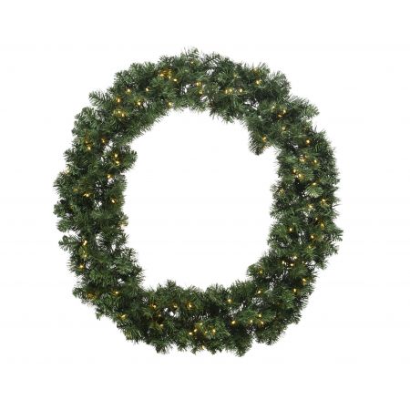 Imperial krans LED BO binnen en buiten groen/warm wit dia50cm x H.13cm