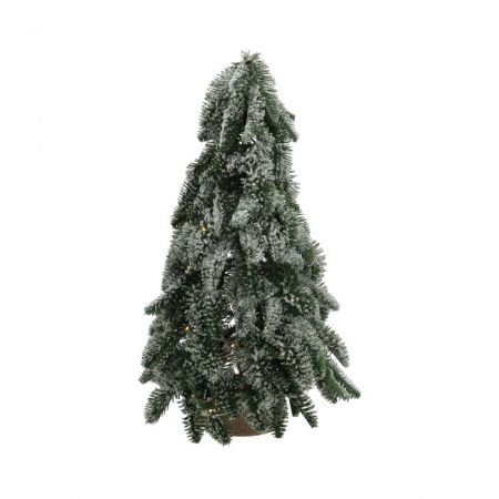 Tree Nobilis Snow Rnd 50 Led H53D25 Green and White
