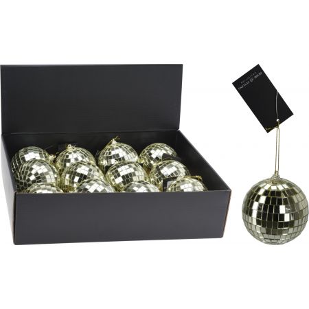 SPIEGELBAL 8CM CHAMPAGNE GOUD