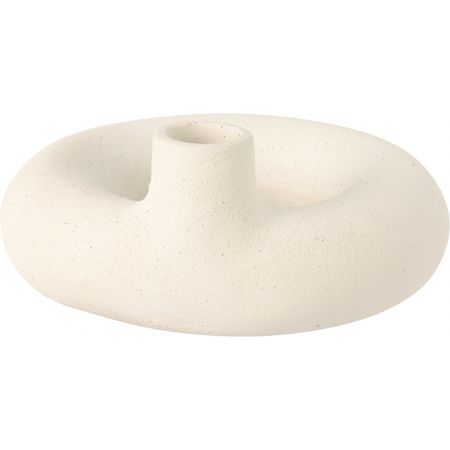 KANDELAAR 14X6CM DONUT ZAND