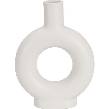 KANDELAAR OVAAL 18CM WIT