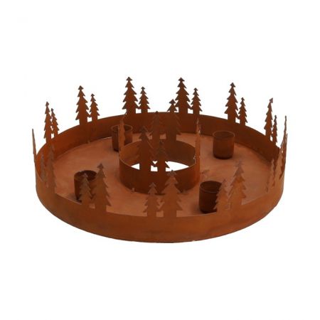 Candleholder Karat Rnd H8.5D30 Rusty