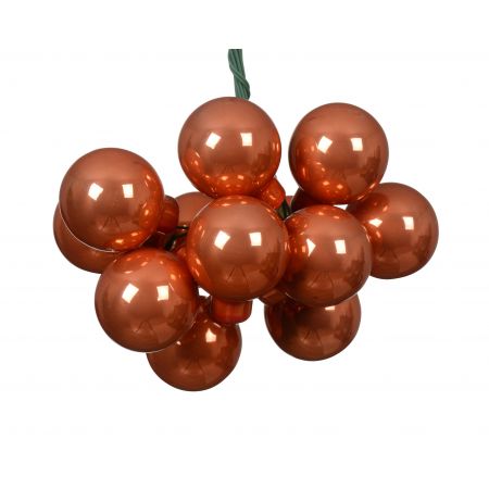 Kerstballen op draad glas pompoen dia2.5cm