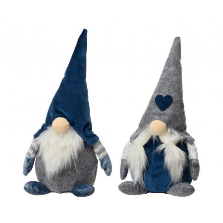 Gnoom polyester 2ass blauw/kleur(en) L.14cm x W.12cm x H.30cm