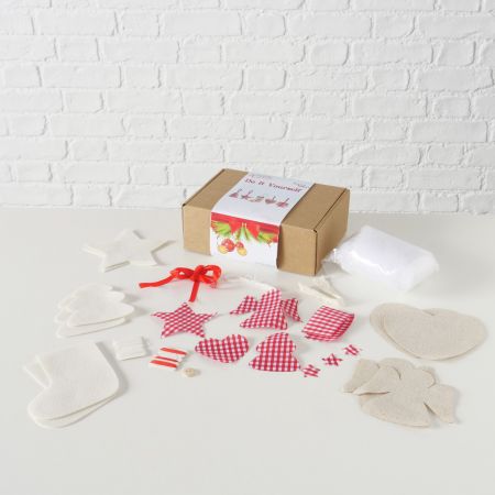 DIY-Bastelset Mathea, Herz, Socke, Baum, Stern, Engel, H 7 cm, L 20 cm