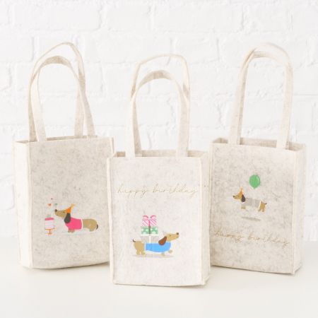 Geschenktüte Tweety, 3-sortiert, H 20 cm, Mehrfarbig, Motiv, Spruch, Nein, Beige, Braun
